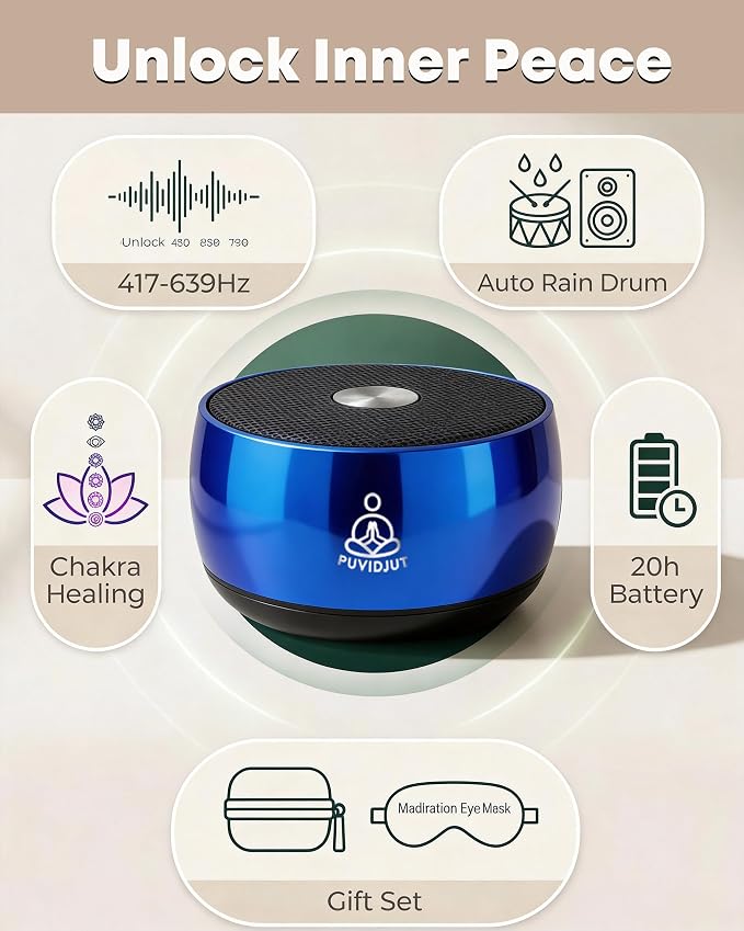 Sound Machine for Sleep, PUVIDJUT M3 Pure Frequencies & Singing Bowl Tone - Image 8