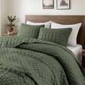 WDCOZY Olive Green Quilts Queen Size Bedding Set by WDCOZY