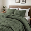 WDCOZY Olive Green Quilt King Size Bedding Set by WDCOZY