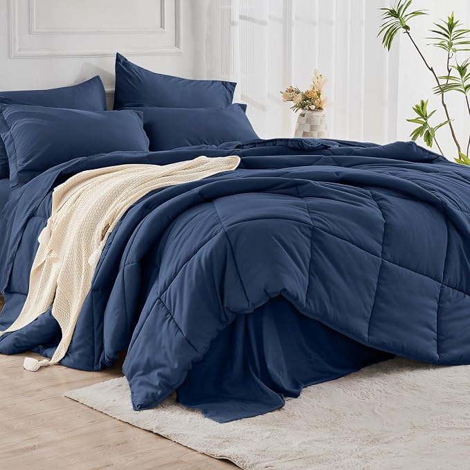 JOLLYVOGUE Queen Comforter Set, Ultra-Soft Bed in a Bag Queen Size 7 Pieces - Image 8