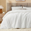 BEDELITE Fleece Twin Comforter Set -Super Soft & Warm Fluffy Bright White by BEDELITE