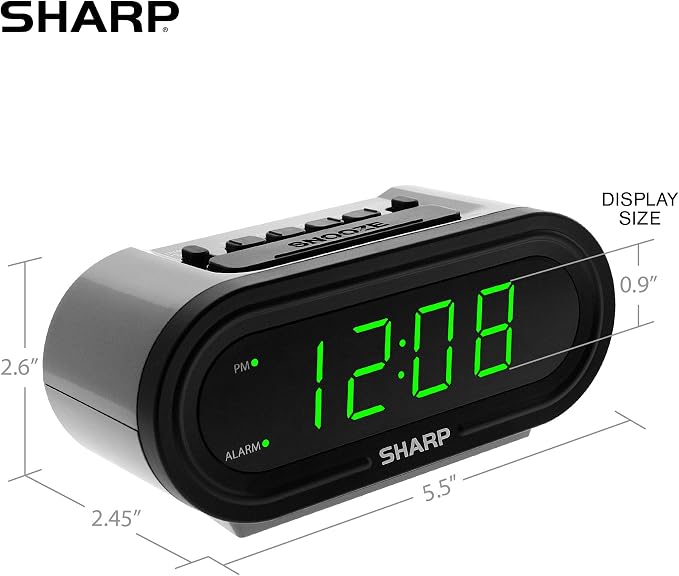 Sharp AccuSet Automatic Smart Alarm Clock – Self-Setting Digital Clock - Image 4