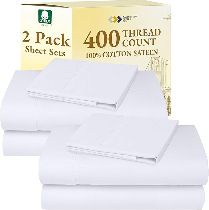 California Design Den 2-Pack Twin XL Sheet Sets Cotton by CaliforniaDesignDen
