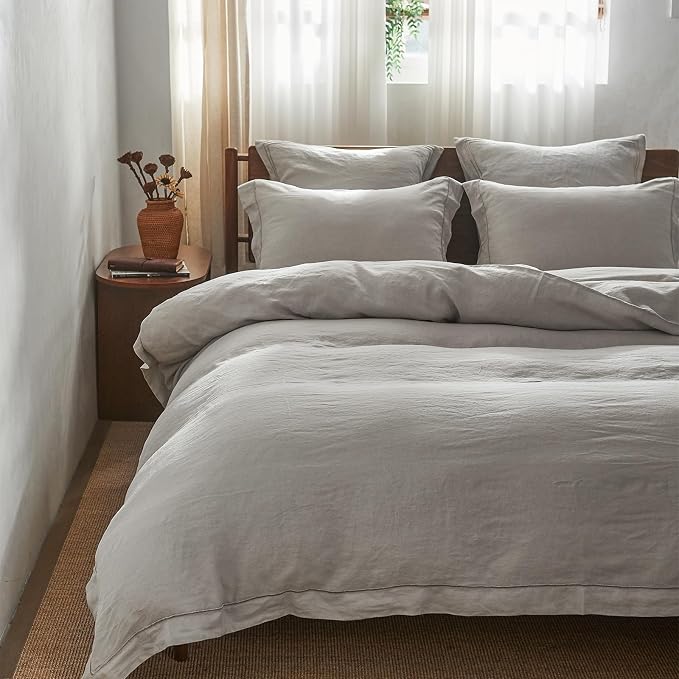 Simple&Opulence 100% Washed Linen Duvet Cover - Image 8