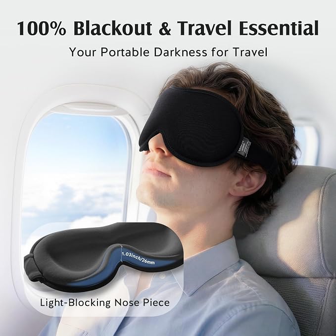 YFONG Sleep Mask for Lash Extensions, Bamboo Viscose & 100% Blackout Eye Mask - Image 4