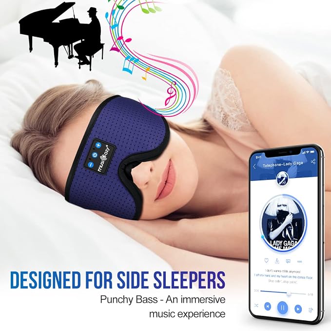 MUSICOZY Sleep Headphones Breathable Bluetooth Headband 3D Sleeping Headphones - Image 5