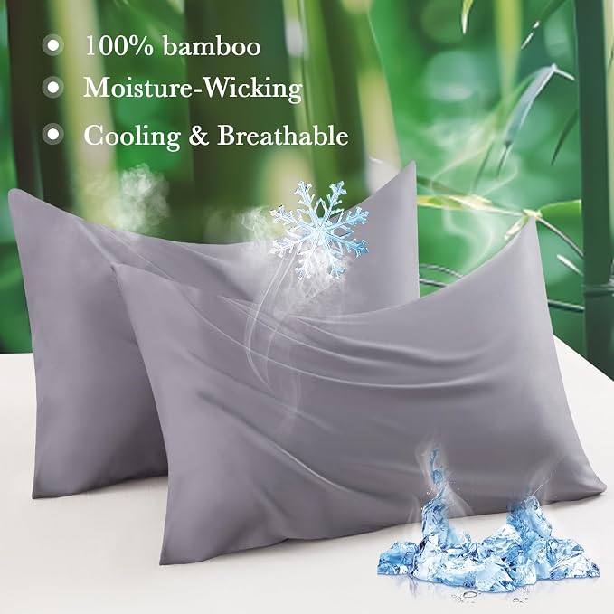 Curved Pillow Case Queen Size, Side Sleeper Pillow Cases Cover Cooling Rayon - Image 2