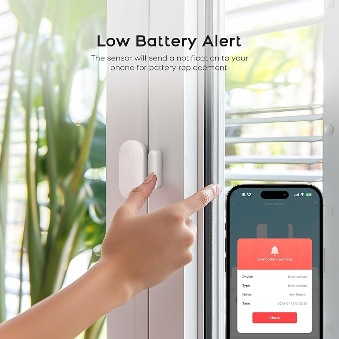Door Alarm Window Sensors, Door Open Alarm Long Battery Life Wireless - Image 5