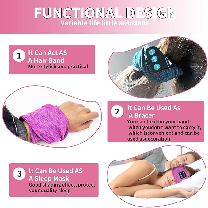 Bluetooth Headphones, Sleep Headphones Headband Wireless - Image 6