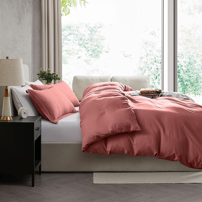 Nestl Pink Clay California King Duvet Cover Sets - Image 7