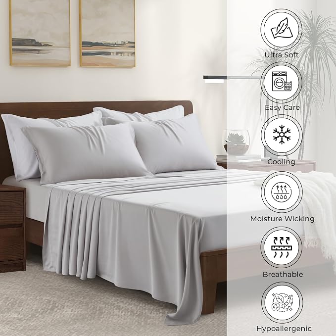 Luxury Bamboo Market | King Envelope Pillowcase Set | 100% Viscose Made from - Image 3