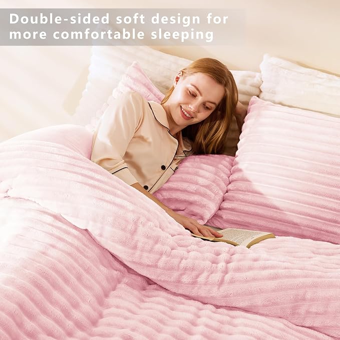 CozyLux Fluffy King Size Comforter Set - Image 7