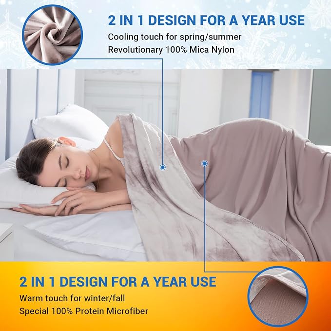 Topcee Cooling Blanket for Hot Sleepers and Night Sweats, 100% Oeko-Tex - Image 3