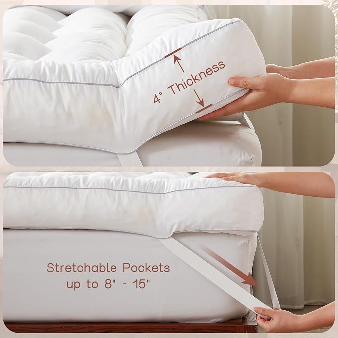 Decroom 4 Inch Mattress Topper Full - Image 5