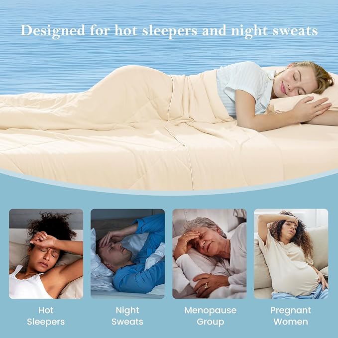 Cozy Bliss Cooling Comforter Queen Size, Cooling Blankets - Image 2