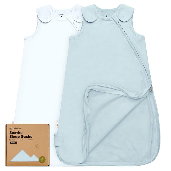 2-Pack Organic Baby Sleep Sacks, 100% Cotton by KeaBabies