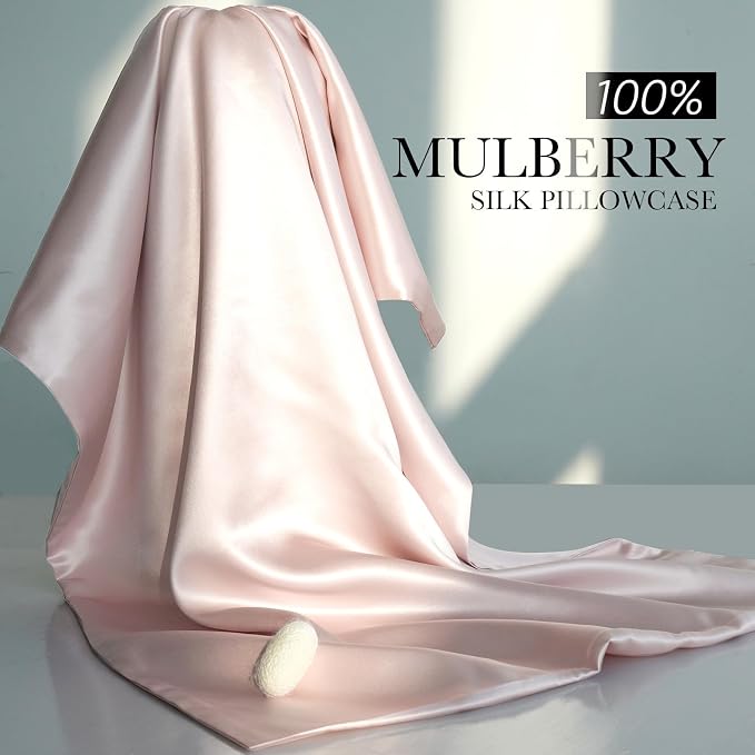 100% Mulberry Silk Pillowcase for Hair and Skin, 22 Momme Pure Natural Silk - Image 5