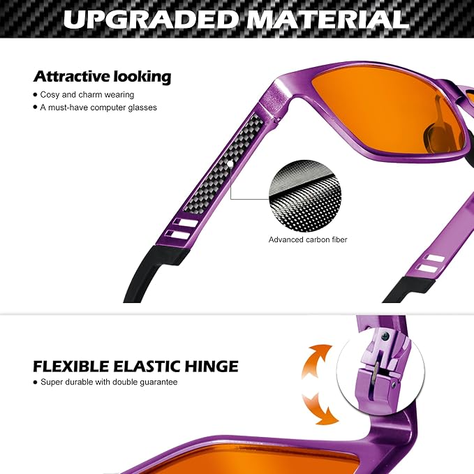 ANYLUV Blue Light Blocking Glasses Men Computer Gaming Glasses Lightweight - Image 3