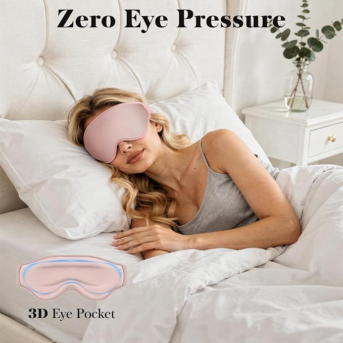 Fygrip 3D Eye Mask Sleep Mask for Men & Women, 100% Pressure-Free & Light - Image 3