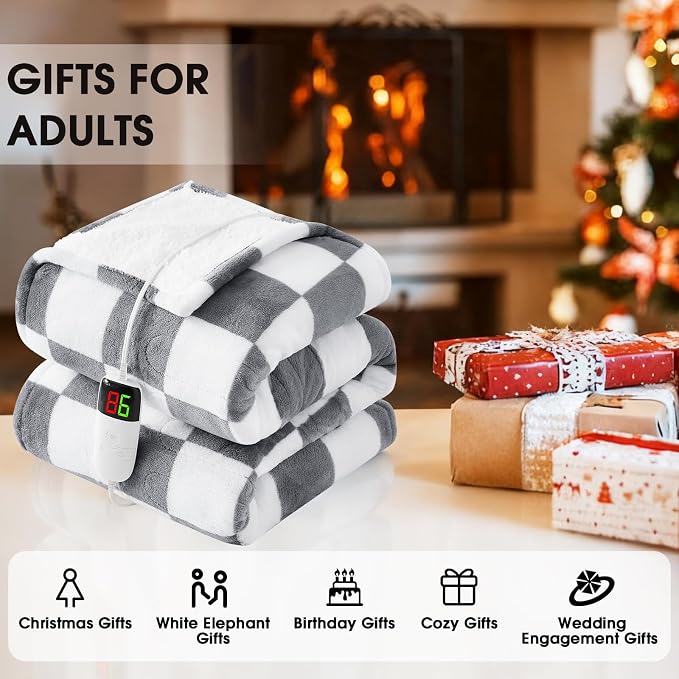 Heated Electric Blanket Throw, 50X60 Heating Blanket - Image 6