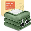 HOMLYNS LuxeHeat Heated Blanket Electric Blanket King Size, Soft Flannel Sherpa by HOMLYNS