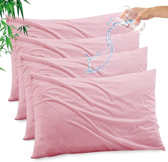 Gogreen Bamboo Rayon Waterproof Pillow Protector, Breathable Pillow Cover by GOGREEN