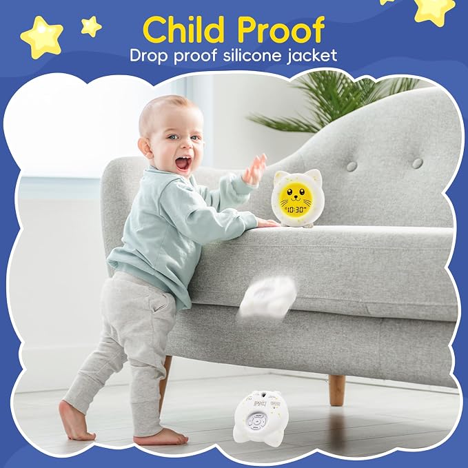 B&H Sleep Trainer Clock for Toddler, Cute Kids Ok to Wake Alarm Clock, Drop - Image 9