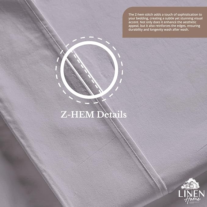 Linen Home 100% Cotton Percale 1 Flat Sheet, Queen Size - Image 5