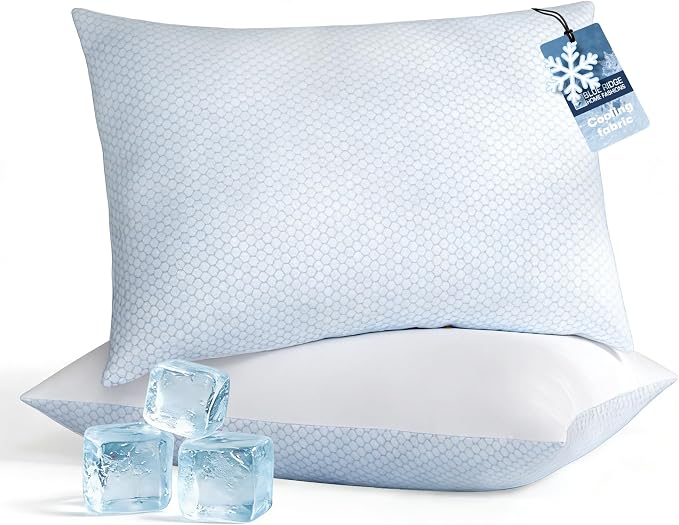 Blue Ridge Home Fashions Cooling Bed Pillows Queen Size Set of 2, Reversible by Blue+Ridge+Home+Fashions