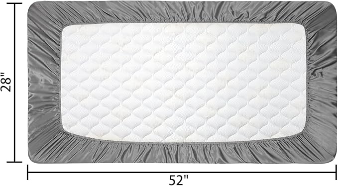 GUNTAIL 2 Pack Silk Crib Sheets - Image 5