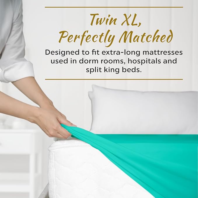 Microfiber 2 Twin XL Fitted Bottom Bed Sheets 1800 Ultra Soft and Comfy - Image 2
