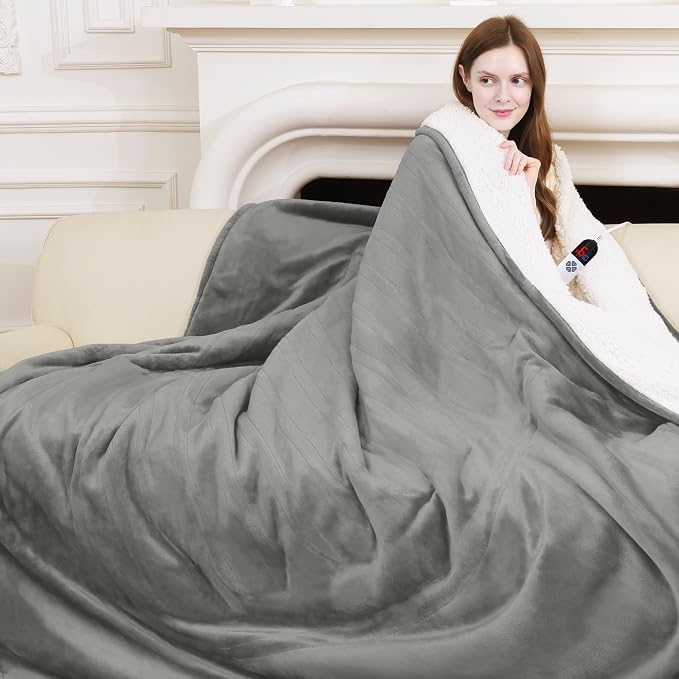 Electric Heated Blanket Full Size 72" x 84" by Vellubam