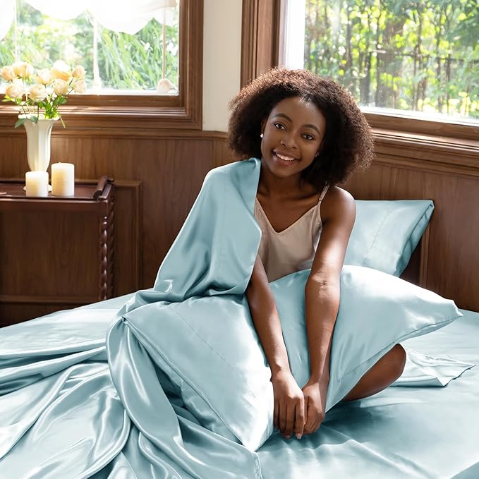 CozyLux Satin Sheets Full Size Sheets - Image 5