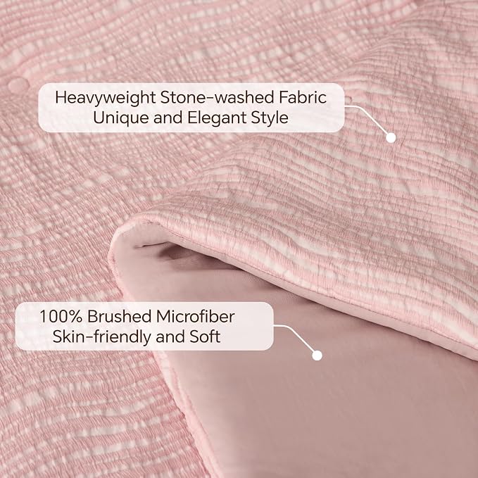 BEDELITE Blush Pink King Size Comforter Set - Image 3
