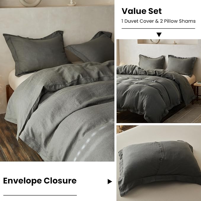 Simple&Opulence 100% Linen Duvet Cover Set - Image 5
