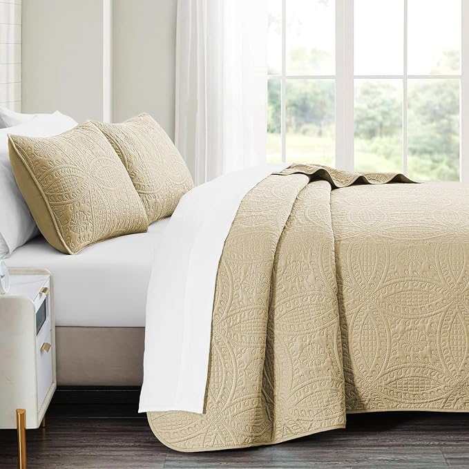 akkialla King Quilt Bedding Set, Lightweight Soft Bedspread Coverlet, Modern - Image 4