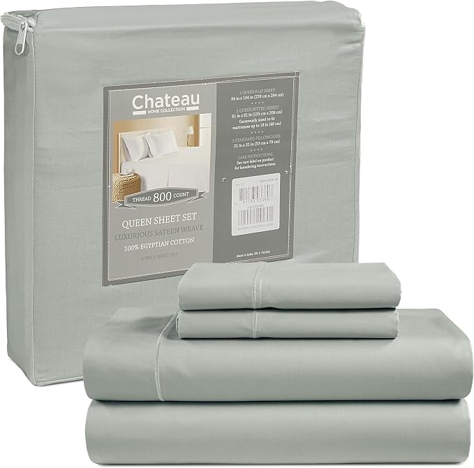 100% Egyptian Cotton Sheets California King Size, 800TC Breathable Bed Sheet Set - Image 7