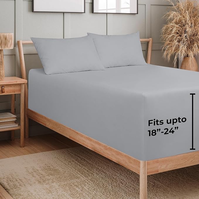 Royale Linens Extra Deep Pocket Twin Fitted Sheet Only - Image 2