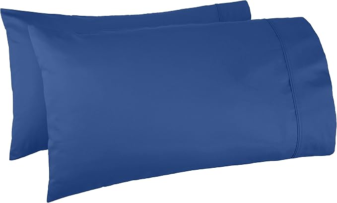Amazon Basics 400 Thread Count 100% Cotton Pillow Cases, Sateen Weave, King Size by AmazonBasics