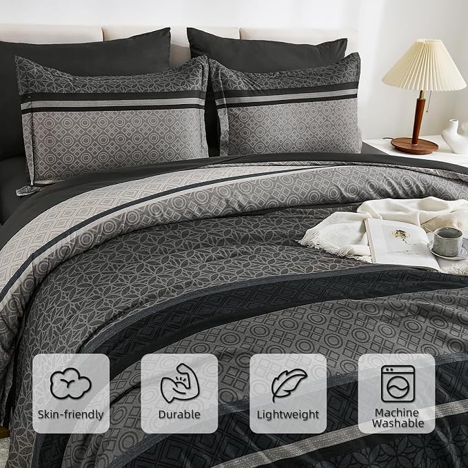 WONGS BEDDING Twin Comforter Set 6 Pieces, Soft Lightweight Micorfiber Bedding - Image 5