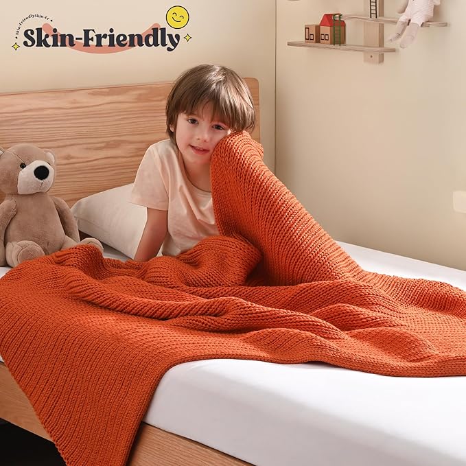Guohaoi Knitted Weighted Blanket No Beads Cooling Heavy Blanket, Home Decor - Image 2