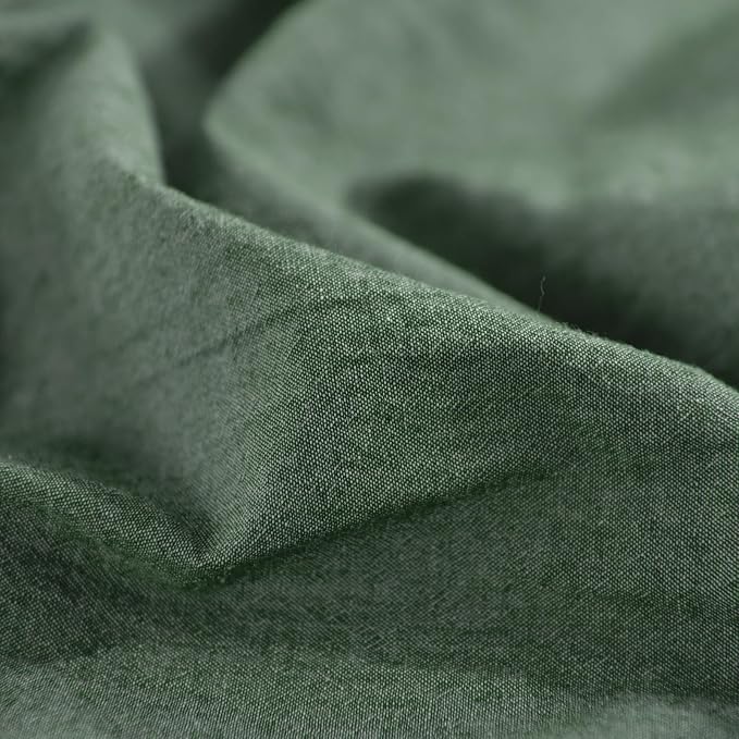 NEXHOME PRO Duvet Cover Full 100% Washed Cotton, Organic Natural Linen Like - Image 9
