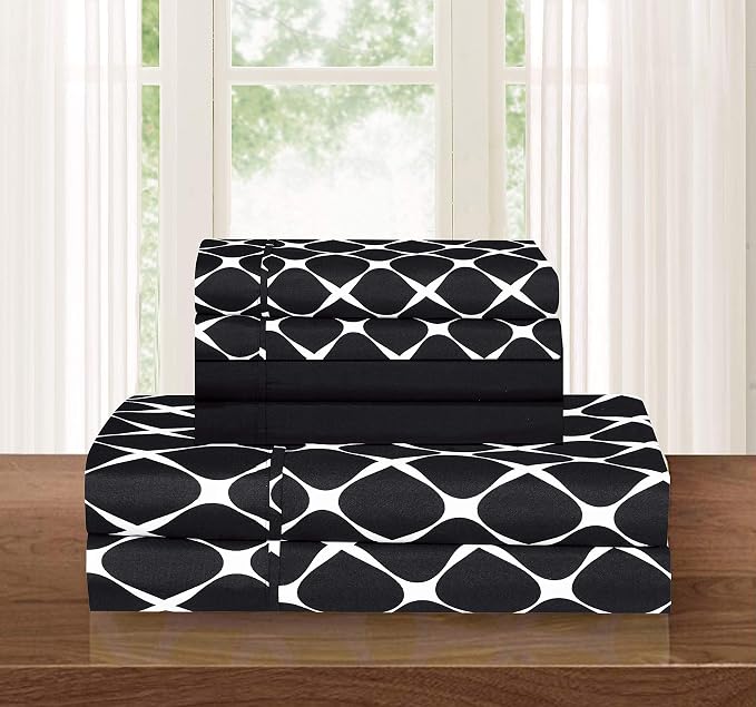Elegant Comfort Luxury Softest and Coziest 4-Piece Bed Sheet Set, Wrinkle by ELEGANTCOMFORT