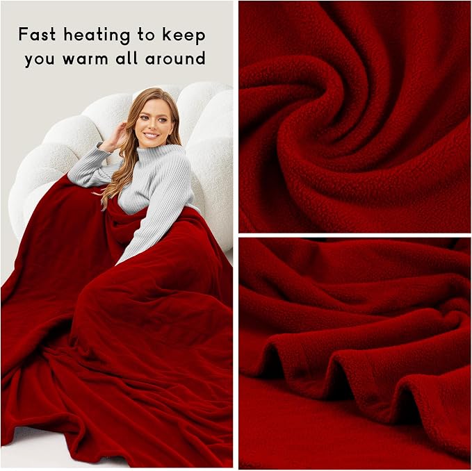 Heated Blanket Electric Blanket Full Size 72''x84'' - Image 4