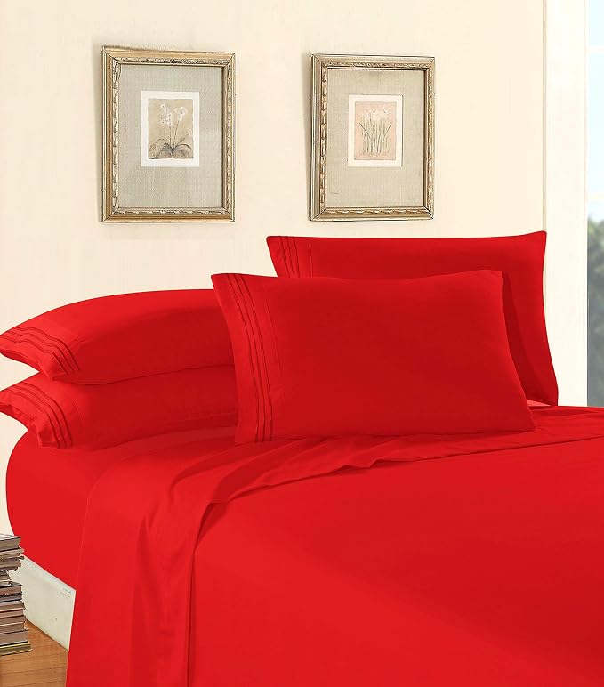 Elegant Comfort Luxury 1500 Premium Hotel Quality Microfiber 4-Piece Sheet Set - Image 3