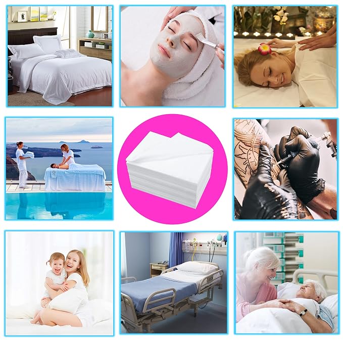 Disposable Bed Sheets 200 Pcs 31" x 71" Massage Table Sheets Non Woven Fabric - Image 6