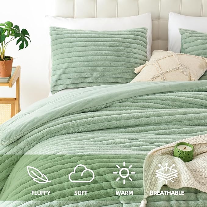 Smoofy Fluffy Full Size Comforter Sets 3 Pieces - Image 2