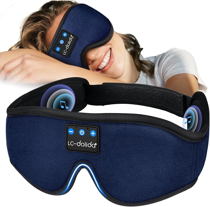 LC-dolida Sleep Headphones, Sleep Mask Bluetooth Wireless Music Eye Mask - Image 8