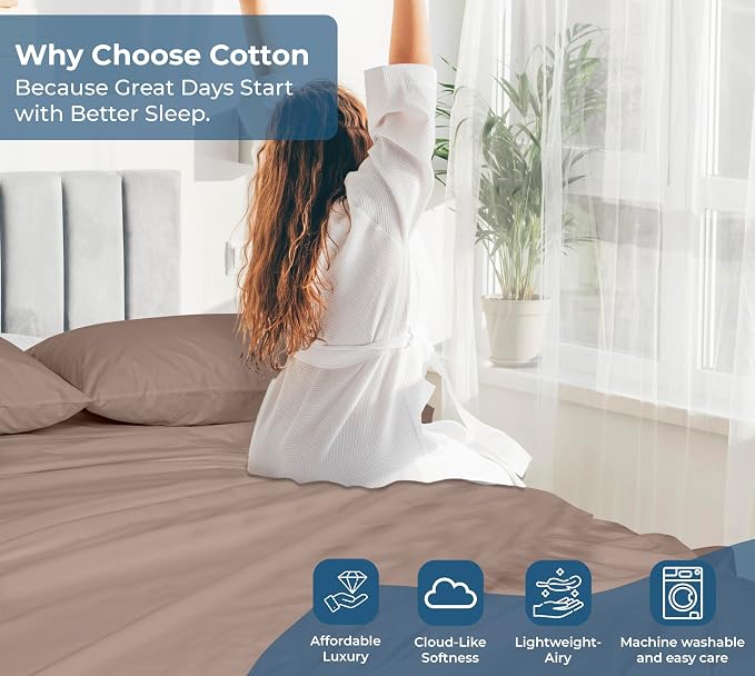Royale Linens 100% Organic Cotton Twin XL Flat Sheet Only - Image 7