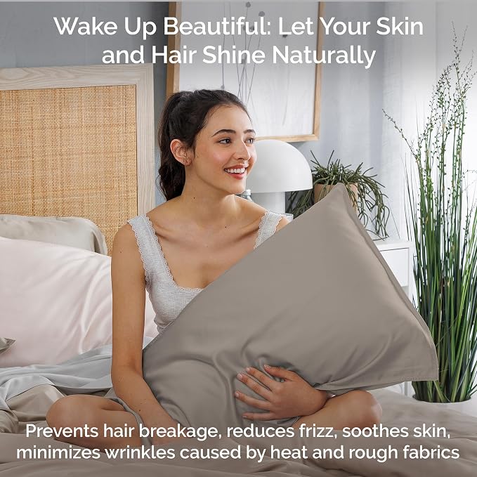 Pillow Cases Queen Size Set of 2 Pillowcases 100% Viscose from Bamboo Cooling - Image 5